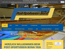 Tablet Screenshot of postsportvereinbonn.de